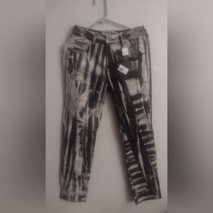 NWT Diesel D-Joy Men's Black & White Denim Jeans 28W-33L